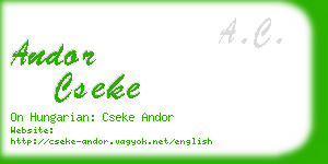 andor cseke business card